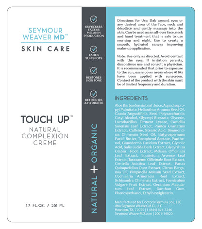 TOUCH UP Natural Complexion Brightening Creme - Results Driven Skincare Solution