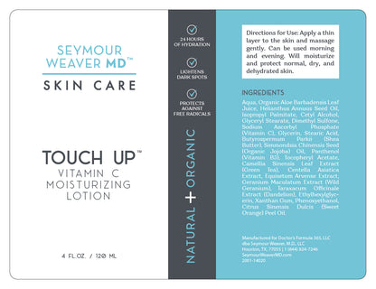 TOUCH UP Vitamin C Facial Moisturizing Lotion - Radiance, Firmness and All Day Hydration